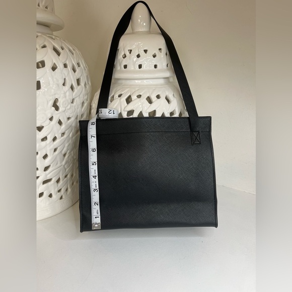 WACOAL Womens Black Vinyl Small Tote  Snap Closure
Lightweig - Picture 5 of 8